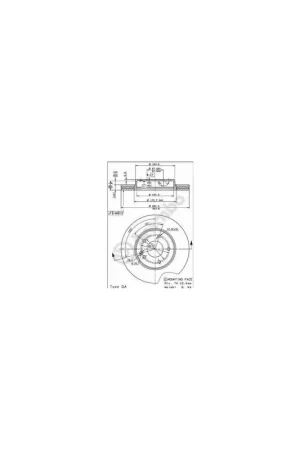 DISCO DE FRENO 2 UNID. X CAJA 09486944 BREMBO - MERCEDES-BENZ CLASE C Break (S202) - Eje delantero Garantía Incluida