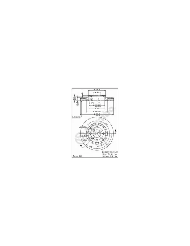 DISCO DE FRENO 2 UNID. X CAJA 09514824 BREMBO - OPEL VECTRA A (86_, 87_) - Eje delantero Oferta De Temporada