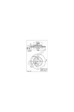 DISCO DE FRENO 2 UNID. X CAJA 09516614 BREMBO - SEAT CORDOBA Vario (6K5) - Eje delantero Ordenar Ahora Mismo