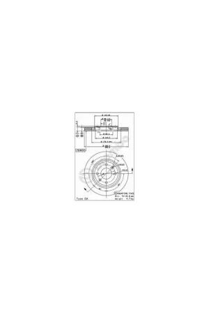 Máxima Calidad DISCO DE FRENO 2 UNID. X CAJA 09498724 BREMBO - CITROËN BERLINGO (MF) - Eje delantero