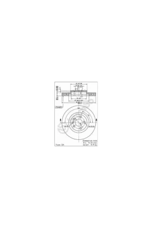 Compra Ahora DISCO DE FRENO 2 UNID. X CAJA 09518024 BREMBO - FIAT SCUDO Furgón (220L) - Eje delantero