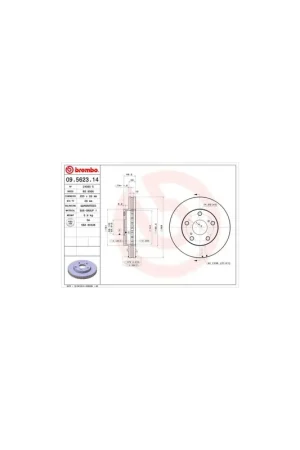 DISCO DE FRENO 2 UNID. X CAJA 09562314 BREMBO - TOYOTA IPSUM (_XM10) - Eje delantero Ocasión Especial