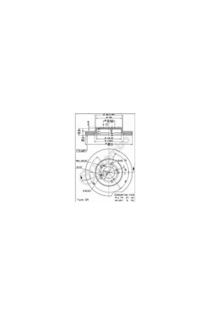 Precio Económico DISCO DE FRENO 2 UNID. X CAJA 09689314 BREMBO - HONDA CR-V I (RD) - Eje delantero