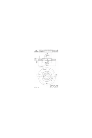 DISCO DE FRENO 2 UNID. X CAJA 09701114 BREMBO - AUDI A1 (8X1, 8XF) - Eje delantero Precio De Fábrica