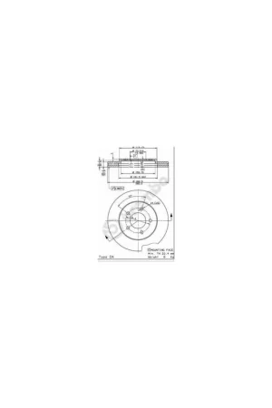 DISCO DE FRENO 2 UNID. X CAJA 09736714 BREMBO - CHRYSLER VOYAGER Mk II (GS) - Eje delantero Envío Exprés