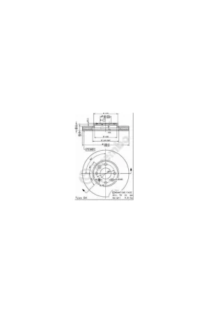 Lujoso DISCO DE FRENO 2 UNID. X CAJA 09762814 BREMBO - OPEL ASTRA G Descapotable (F67) - Eje delantero