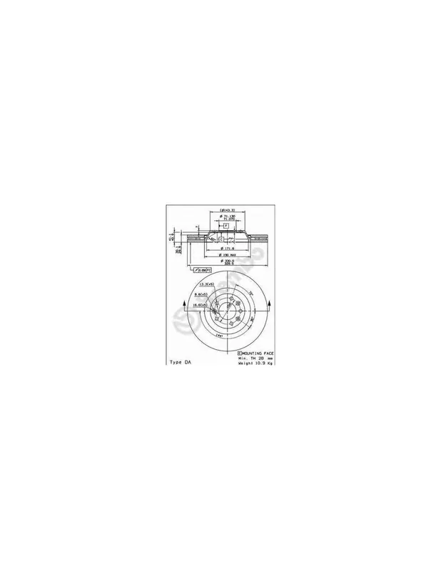 DISCO DE FRENO 1 UNID. X CAJA 09867014 BREMBO - PEUGEOT 407 Sedán (6D_) - Eje delantero Premium