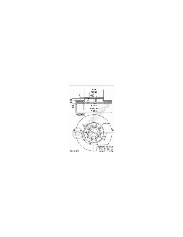 DISCO DE FRENO 2 UNID. X CAJA 09914514 BREMBO - AUDI A3 Limousine (8VS) - Eje delantero Nuevo Modelo
