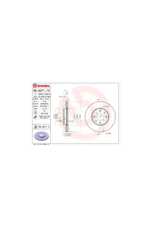 Devolución Gratuita DISCO DE FRENO 2 UNID. X CAJA 09A27114 BREMBO - SUZUKI SPLASH - Eje delantero