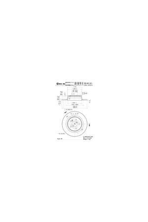 Devolución Gratuita DISCO DE FRENO 2 UNID. X CAJA 08A61241 BREMBO - MERCEDES-BENZ CLASE C Ranchera familiar (S204) - Eje trasero