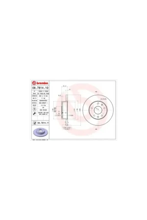 DISCO DE FRENO 2 UNID. X CAJA 08781411 BREMBO - LAND ROVER FREELANDER (LN) - Eje delantero Pedido Al Por Mayor