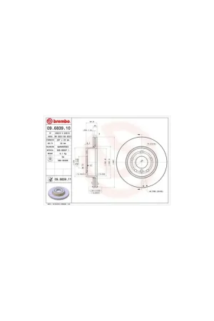 Profesional DISCO DE FRENO 2 UNID. X CAJA 09683911 BREMBO - LAND ROVER RANGE ROVER Mk II (LP) - Eje delantero