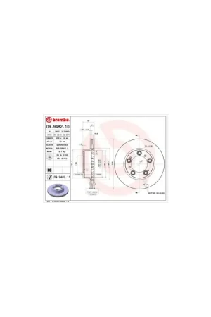 DISCO DE FRENO 2 UNID. X CAJA 09948211 BREMBO - PORSCHE BOXSTER (986) - Eje delantero Mejor Precio