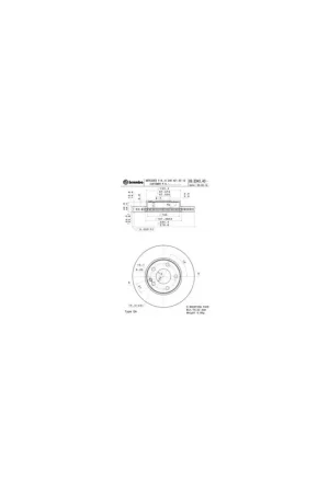 Marca Reconocida DISCO DE FRENO 2 UNID. X CAJA 09B34341 BREMBO - MERCEDES-BENZ CLASE A (W176) - Eje delantero
