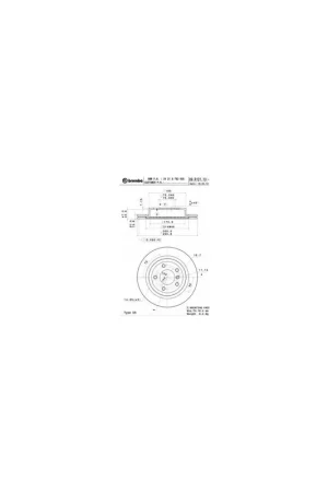 Certificado DISCO DE FRENO 2 UNID. X CAJA 09R12111 BREMBO - BMW Z4 (E89) - Eje trasero