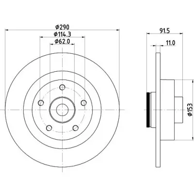 Comprar En Línea Disco de freno HELLA 8DD 355 133-651