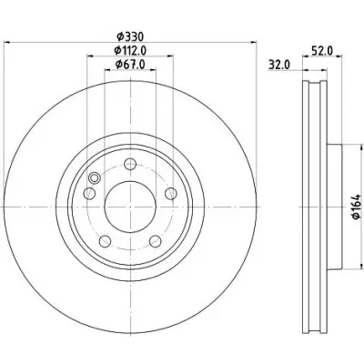 Stock Limitado Disco de freno HELLA 8DD 355 134-621