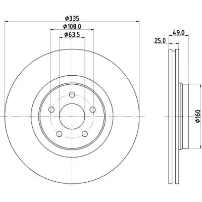 Disco de freno HELLA 8DD 355 134-631 Garantía De Devolución De Dinero