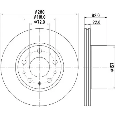 Precio Reducido Disco de freno HELLA 8DD 355 134-991