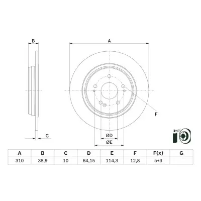 Disco de freno BOSCH 0 986 479 G18 Envío Inmediato