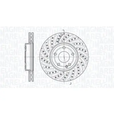 Original Disco de freno MAGNETI MARELLI 361302040614