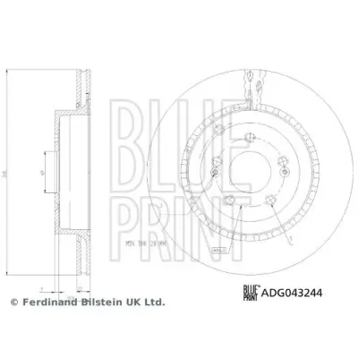 Pago Seguro Disco de freno BLUEPRINT ADG043244