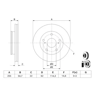 Imprescindible (Must-Have) Disco de freno BOSCH 0 986 479 J02