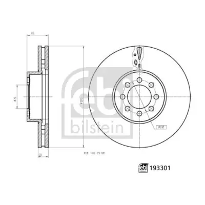 Disco de freno FEBI BILSTEIN 193301 Últimas Unidades