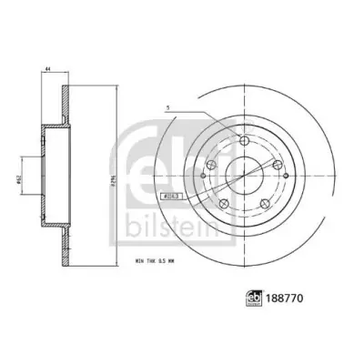 Disco de freno FEBI BILSTEIN 188770 Oferta De Temporada