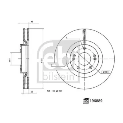 Disco de freno FEBI BILSTEIN 196889 Envío Inmediato