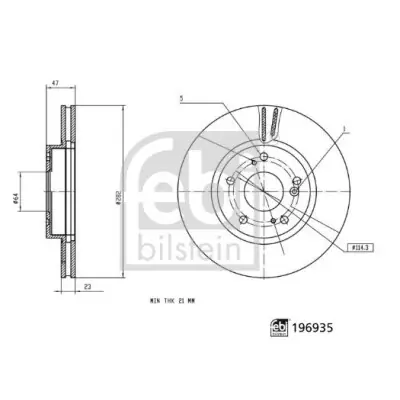 Disco de freno FEBI BILSTEIN 196935 Pago Seguro