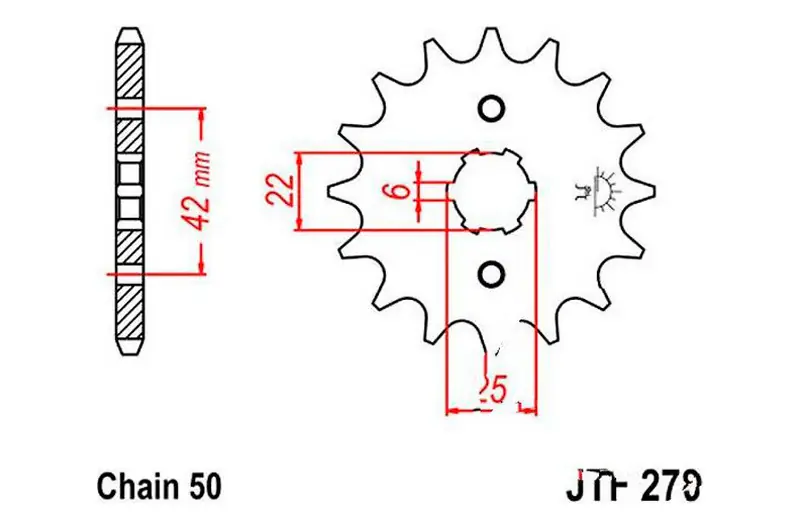 Bestseller Piñón de arrastre JT 14/530 Grueso | Honda CB 400 N /cm 400 T ...