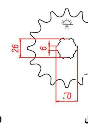 Premium Piñón de arrastre JT 15/530 Grueso | Yamaha XS 650 1975-1983 / XS 650 SE 1980-1983