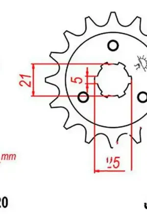 Piñón de arrastre JT 14/520 Grueso | Suzuki DR 650 RSE / DR 650 RSEU ... Stock Limitado