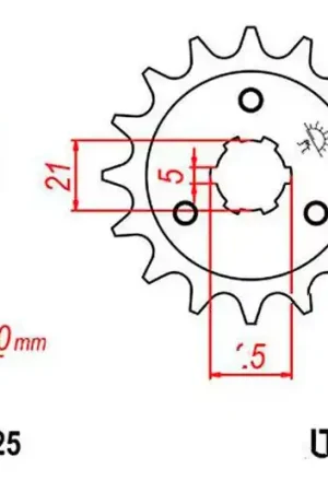 Piñón de arrastre JT 13/525 Grueso | Suzuki DR 650 SE / DR 650 SEU ... Liquidación