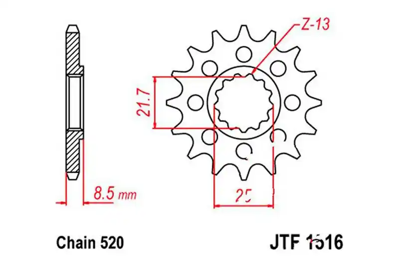Piñón de arrastre JT 15/520 Racing Fino | Kawasaki / Suzuki / Triumph Edición Limitada