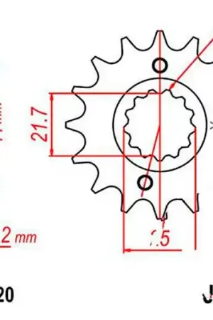 Piñón de arrastre JT 13/520 Fino | Honda / Yamaha / Suzuki / Aprilia / Derbi Última Versión