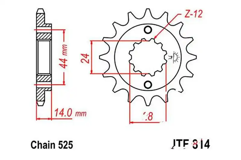 Profesional Piñón de arrastre JT 15/525 Fino | Honda XRV 750 1990-2003