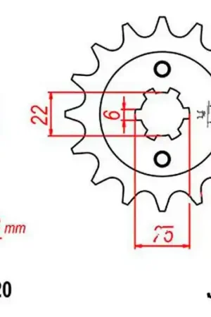 Piñón de arrastre JT 15/520 Grueso | Honda CB 400 N / CB 250 N ... Precio De Fábrica