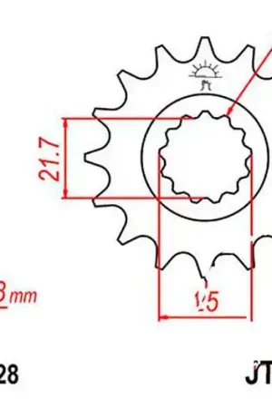 Artesanal Piñón de arrastre JT 20/428 Fino | Yamaha FZR 400 RR / FZR 400 RRSP ...