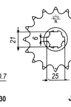 Última Oportunidad Piñón de arrastre JT 14/630 Grueso | Honda CB 750 F 1977-1978 / CB 750 K 1977-1978