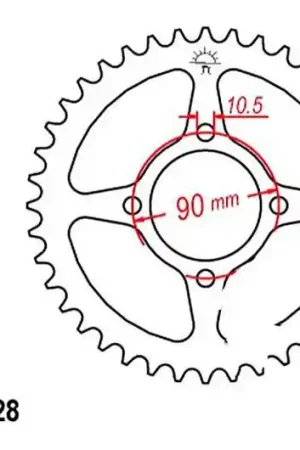 Pago Seguro Corona JT 45/428 Acero | Honda CBR 125 R / CBR 125 RS ...