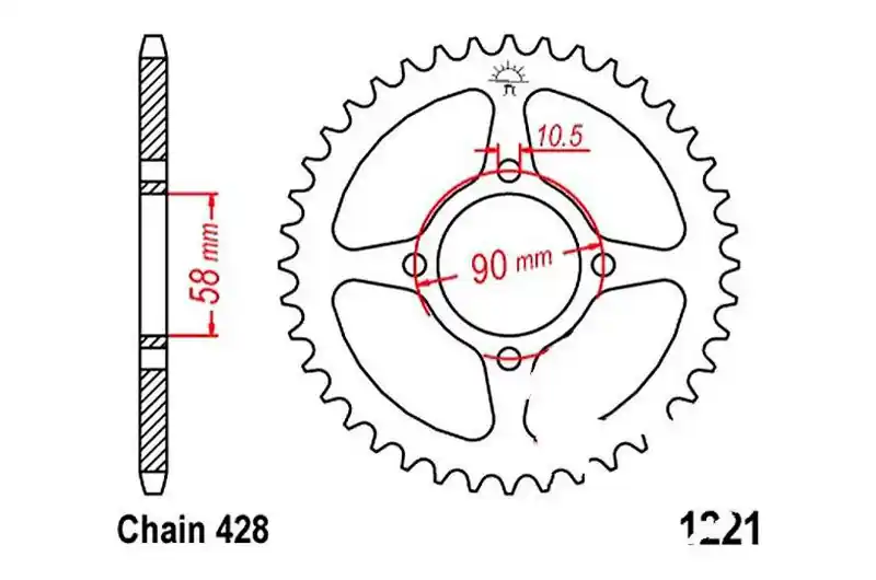 Pago Seguro Corona JT 45/428 Acero | Honda CBR 125 R / CBR 125 RS ...