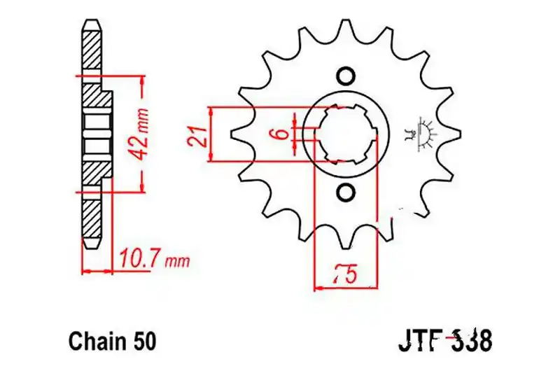 Solo Por Tiempo Limitado Piñón de arrastre JT 16/530 Grueso | Honda CB 650 / CB 650 C ...
