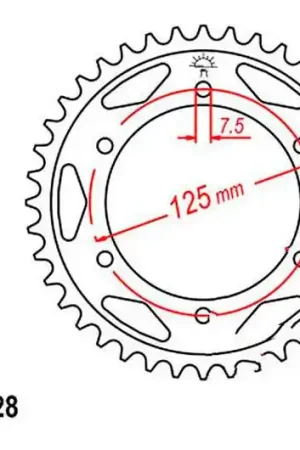 Alta Calidad Corona JT 46/428 Acero | Gilera Coguar 125 1999-2001