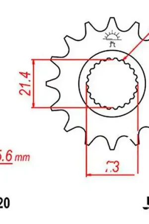 Piñón de arrastre JT 16/520 Fino | Yamaha XT 600 EH / XT 600 EN ... Ordena Ya