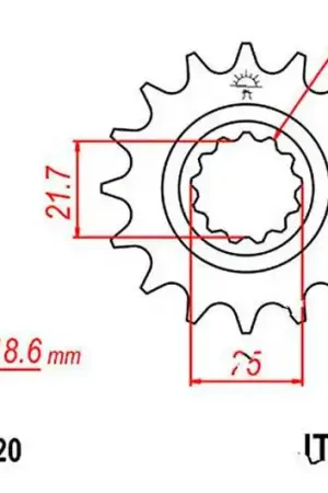 Piñón de arrastre JT 13/520 Fino | Kawasaki Z 750 M / Z 750 L ... Promoción