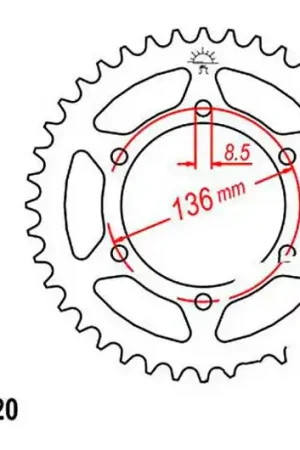Corona JT 40/520 Acero | Yamaha XJR 400 / XJR 400 R2 ... Edición Limitada