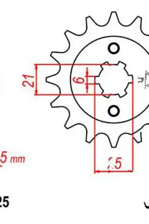 Piñón de arrastre JT 14/525 Grueso | Honda XBR 500 / CBR 400 R ... Precio Económico