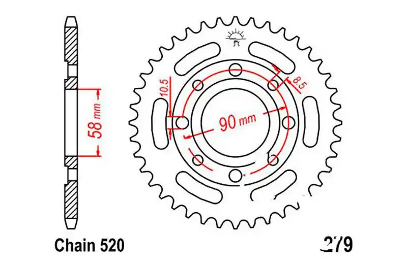 Gran Oferta Corona JT 31/520 Acero | Honda CMX 250 C /cm 250 C ...